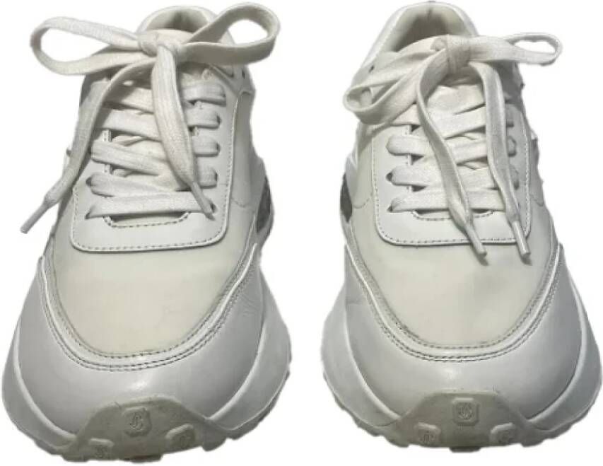 Jimmy Choo Pre-owned Rubber sneakers White Dames