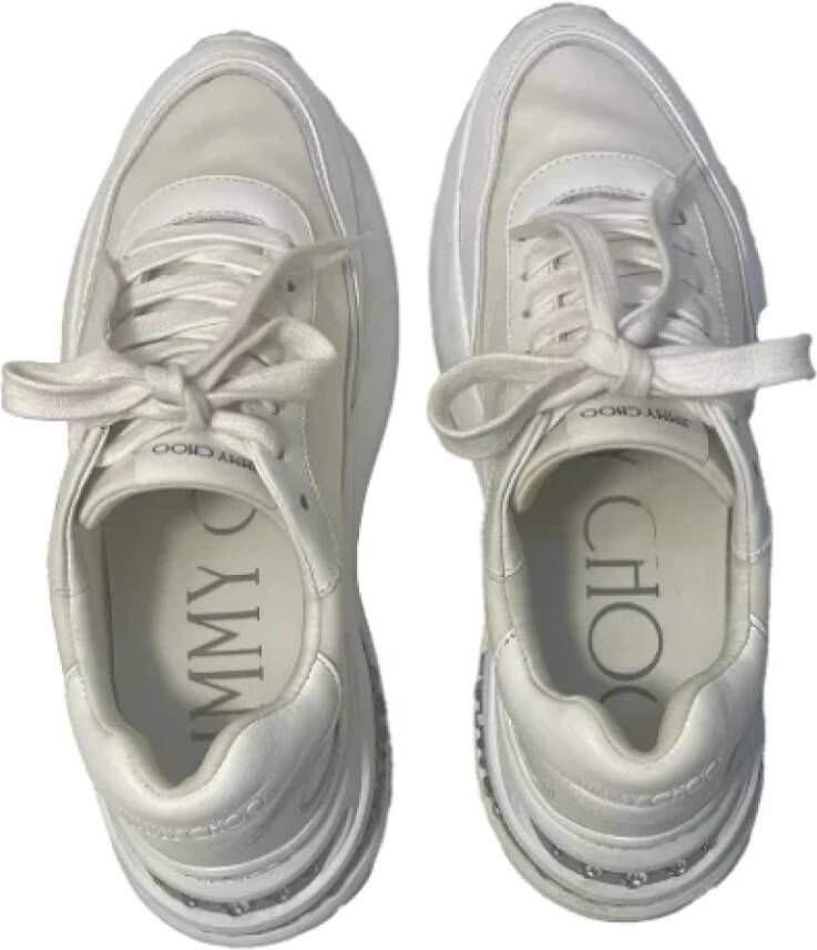 Jimmy Choo Pre-owned Rubber sneakers White Dames