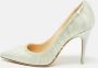 Jimmy Choo Pre-owned Satin heels Blue Dames - Thumbnail 2