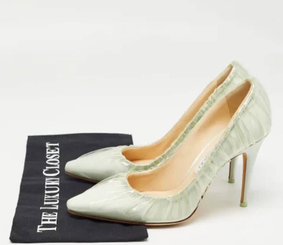 Jimmy Choo Pre-owned Satin heels Blue Dames