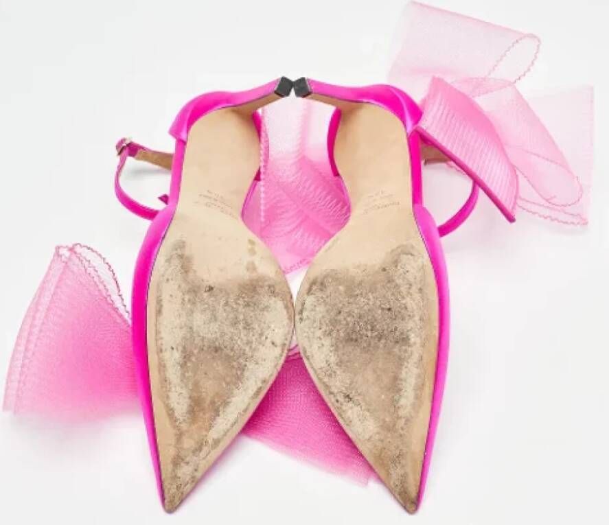 Jimmy Choo Pre-owned Satin heels Pink Dames