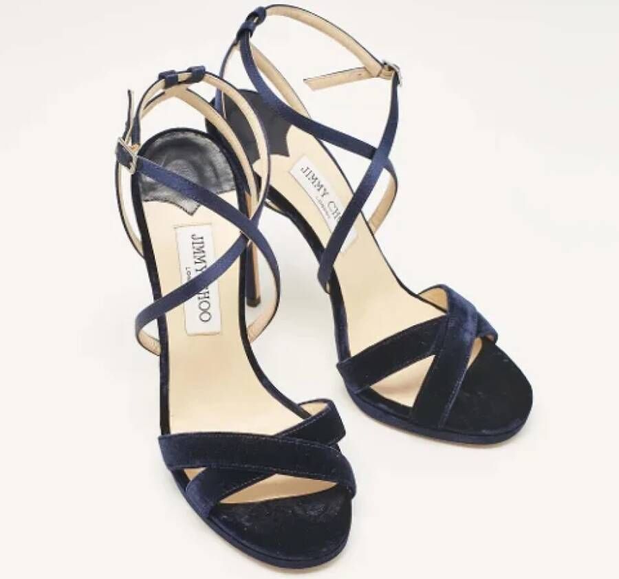 Jimmy Choo Pre-owned Satin sandals Black Dames