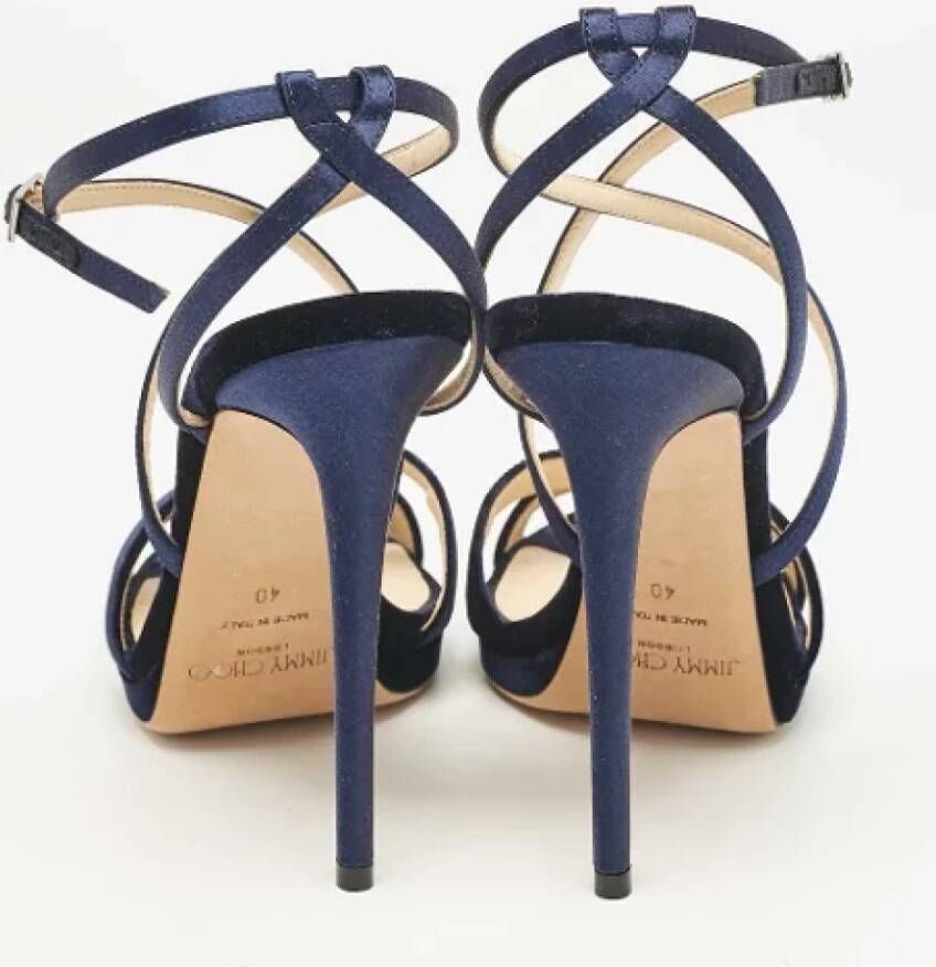 Jimmy Choo Pre-owned Satin sandals Black Dames