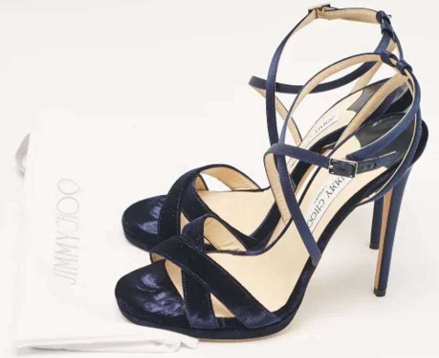 Jimmy Choo Pre-owned Satin sandals Black Dames