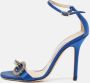 Jimmy Choo Pre-owned Satin sandals Blue Dames - Thumbnail 2