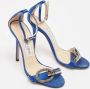 Jimmy Choo Pre-owned Satin sandals Blue Dames - Thumbnail 4