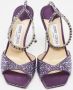 Jimmy Choo Pre-owned Satin sandals Purple Dames - Thumbnail 2