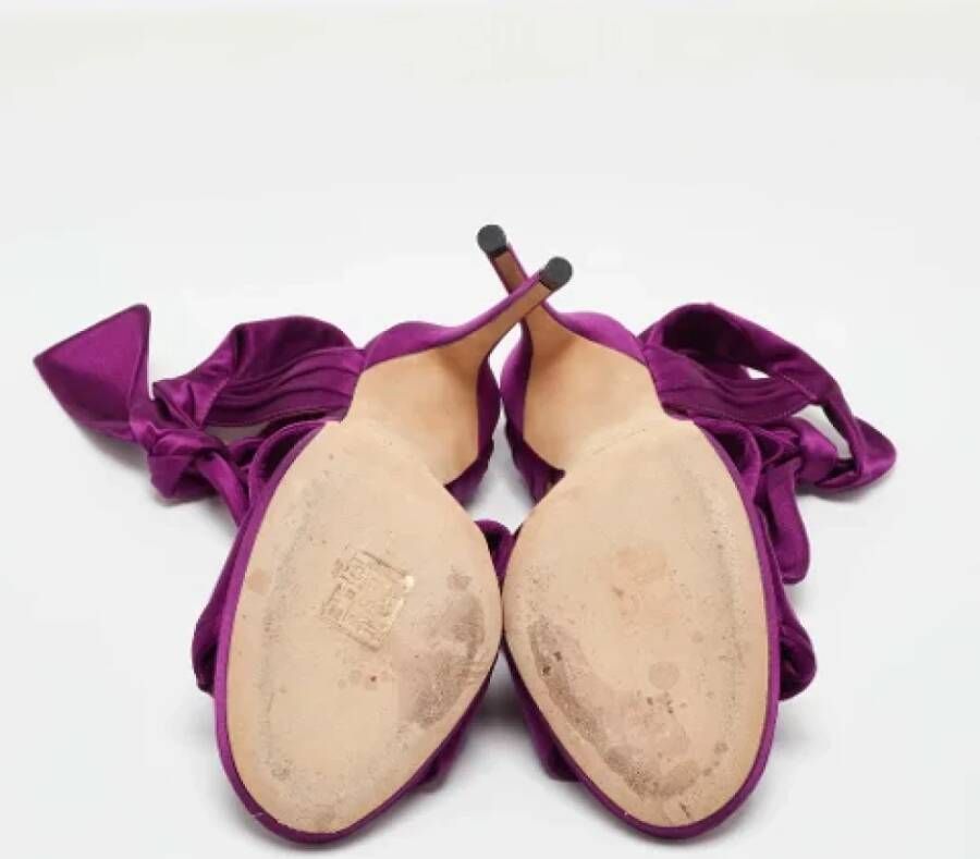 Jimmy Choo Pre-owned Satin sandals Purple Dames