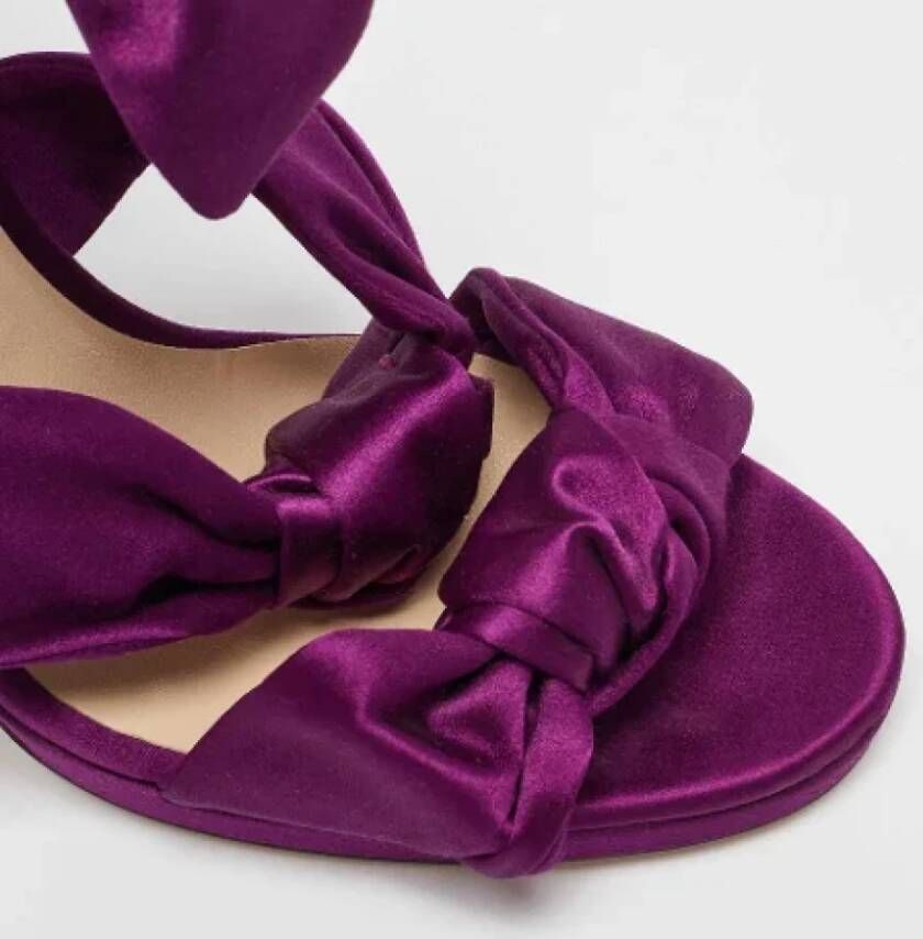 Jimmy Choo Pre-owned Satin sandals Purple Dames