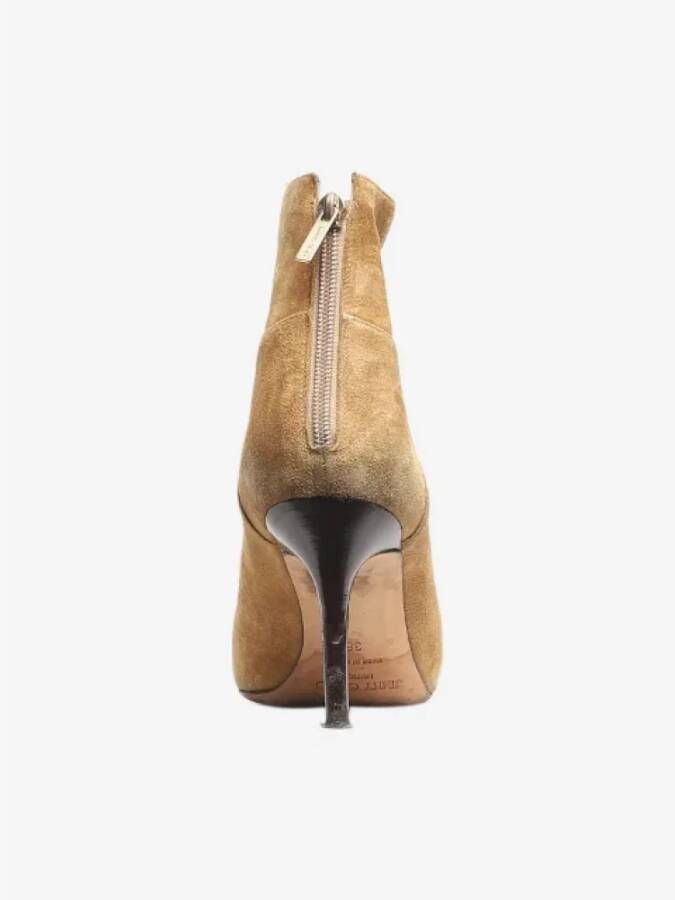 Jimmy Choo Pre-owned Suede boots Beige Dames