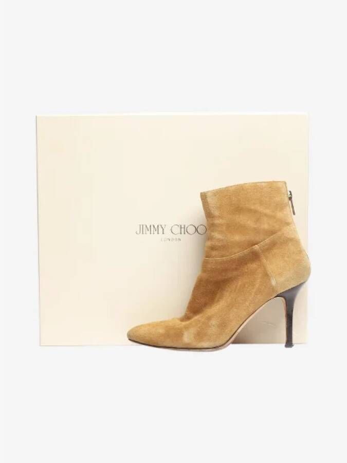 Jimmy Choo Pre-owned Suede boots Beige Dames