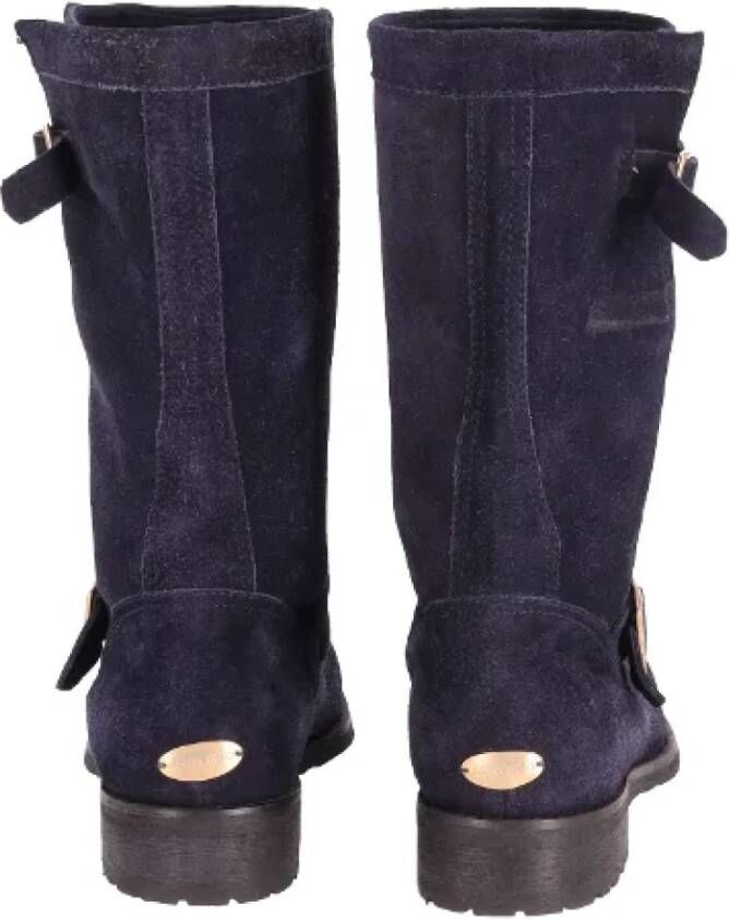 Jimmy Choo Pre-owned Suede boots Blue Dames