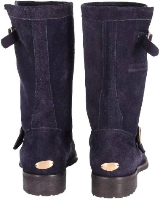 Jimmy Choo Pre-owned Suede boots Blue Dames