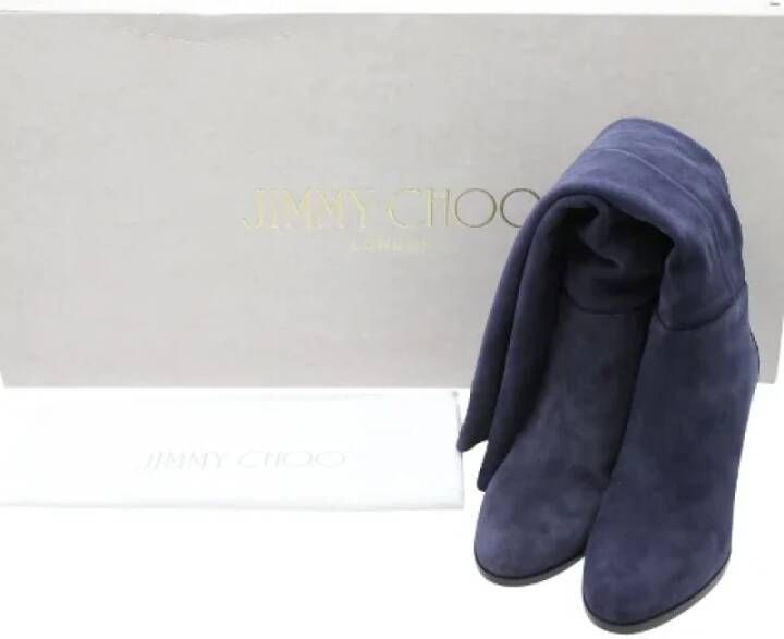 Jimmy Choo Pre-owned Suede boots Blue Dames