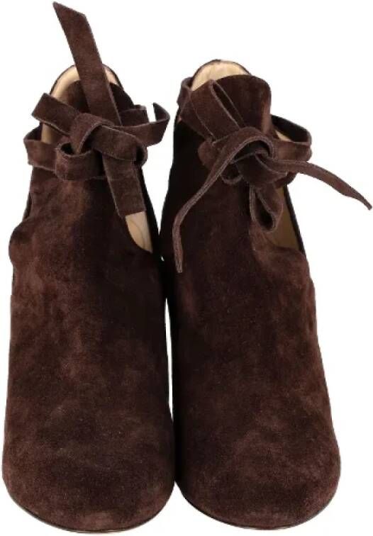 Jimmy Choo Pre-owned Suede boots Brown Dames