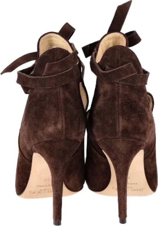 Jimmy Choo Pre-owned Suede boots Brown Dames