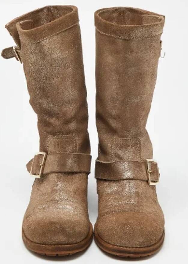 Jimmy Choo Pre-owned Suede boots Brown Dames