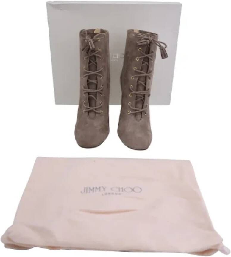 Jimmy Choo Pre-owned Suede boots Brown Dames