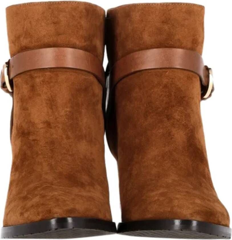 Jimmy Choo Pre-owned Suede boots Brown Dames