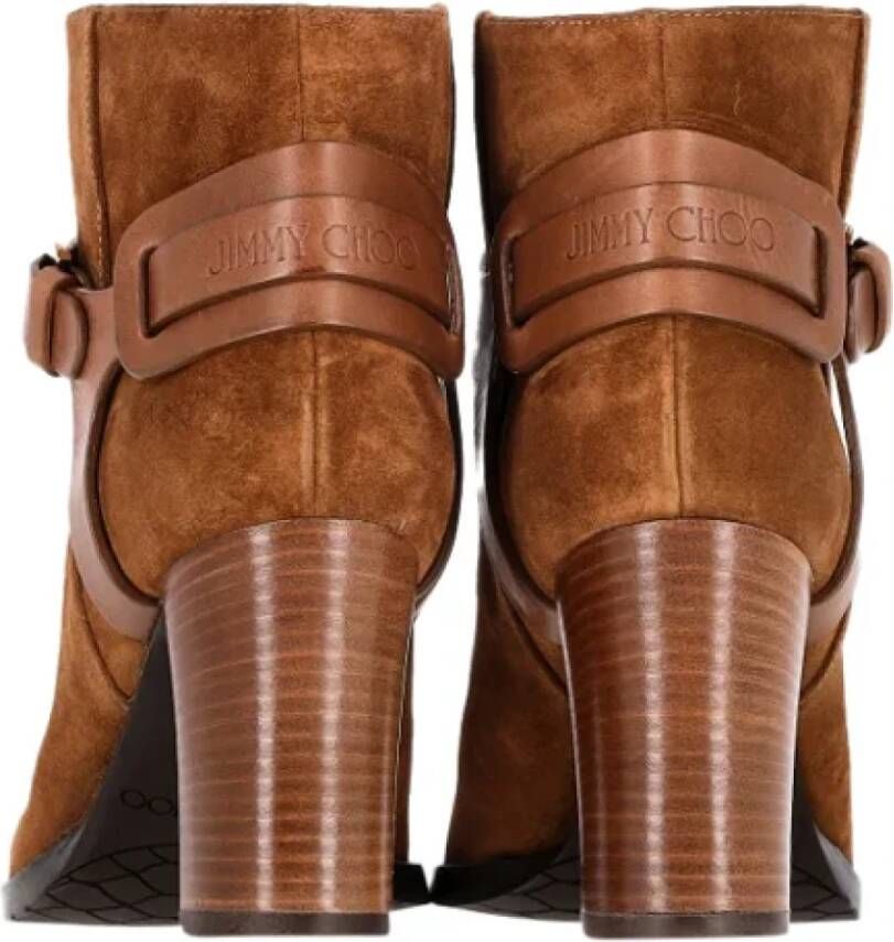 Jimmy Choo Pre-owned Suede boots Brown Dames