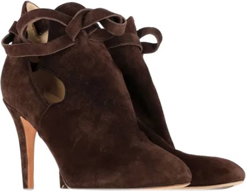 Jimmy Choo Pre-owned Suede boots Brown Dames