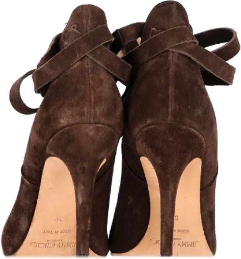 Jimmy Choo Pre-owned Suede boots Brown Dames