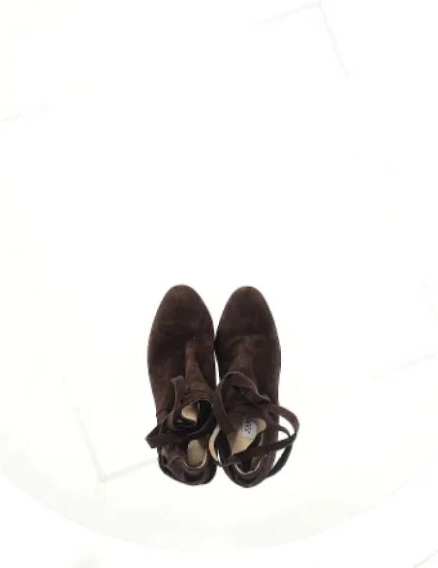 Jimmy Choo Pre-owned Suede boots Brown Dames