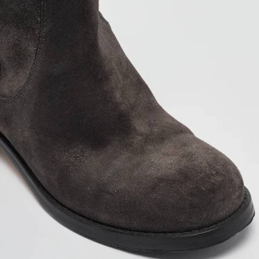 Jimmy Choo Pre-owned Suede boots Gray Dames