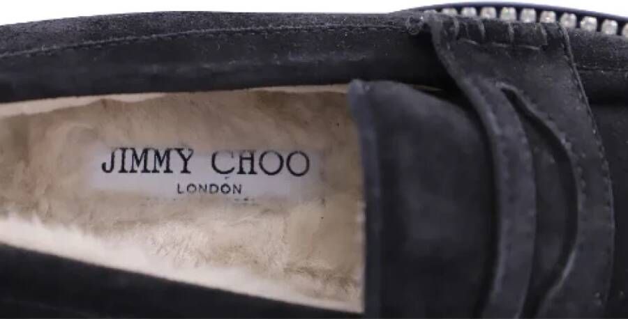 Jimmy Choo Pre-owned Suede espadrilles Black Dames