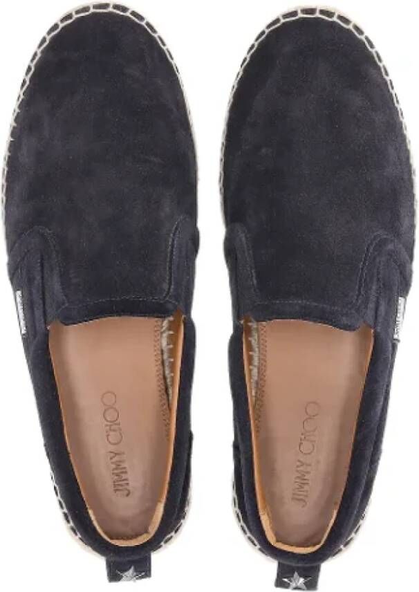 Jimmy Choo Pre-owned Suede flats Blue Heren