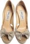 Jimmy Choo Pre-owned Suede heels Beige Dames - Thumbnail 2