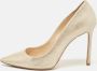 Jimmy Choo Pre-owned Suede heels Beige Dames - Thumbnail 2