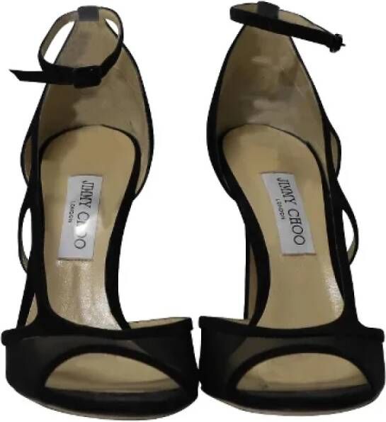 Jimmy Choo Pre-owned Suede heels Black Dames