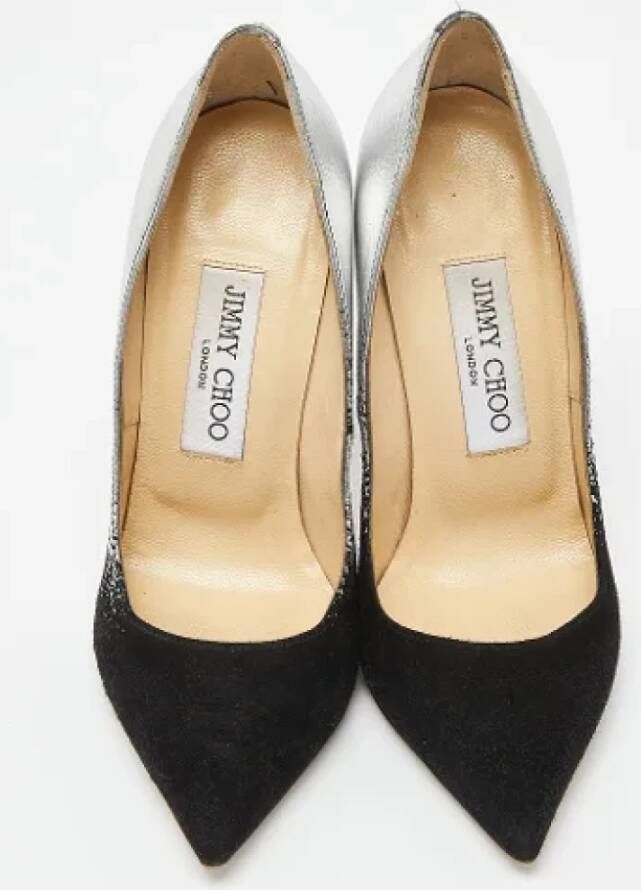 Jimmy Choo Pre-owned Suede heels Black Dames