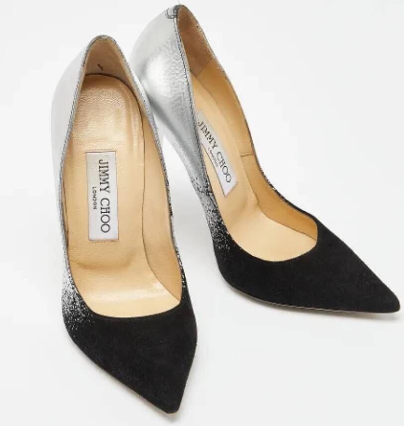 Jimmy Choo Pre-owned Suede heels Black Dames