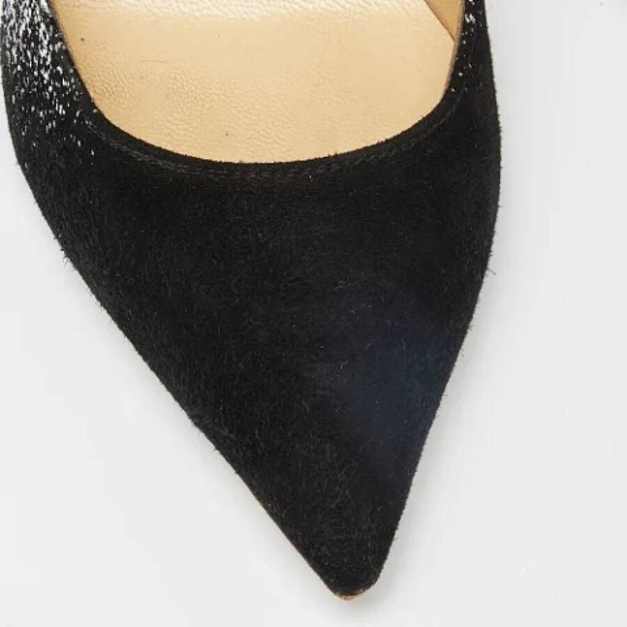 Jimmy Choo Pre-owned Suede heels Black Dames