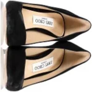 Jimmy Choo Pre-owned Suede heels Black Dames