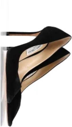 Jimmy Choo Pre-owned Suede heels Black Dames