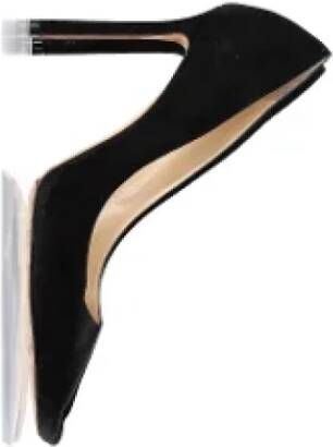 Jimmy Choo Pre-owned Suede heels Black Dames