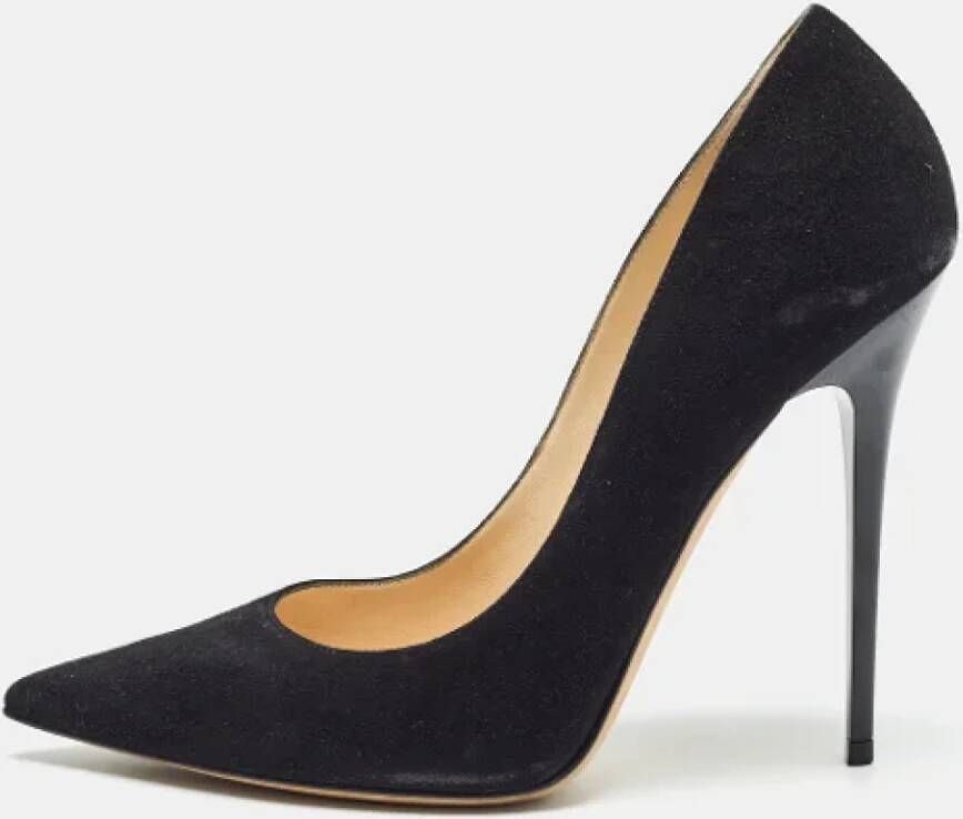 Jimmy Choo Pre-owned Suede heels Black Dames