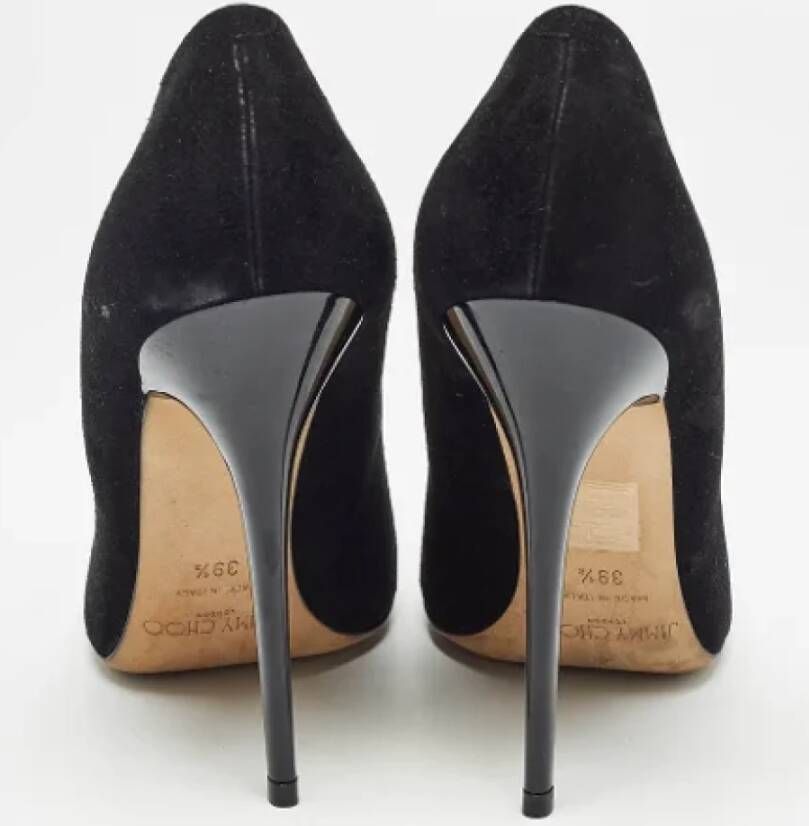 Jimmy Choo Pre-owned Suede heels Black Dames