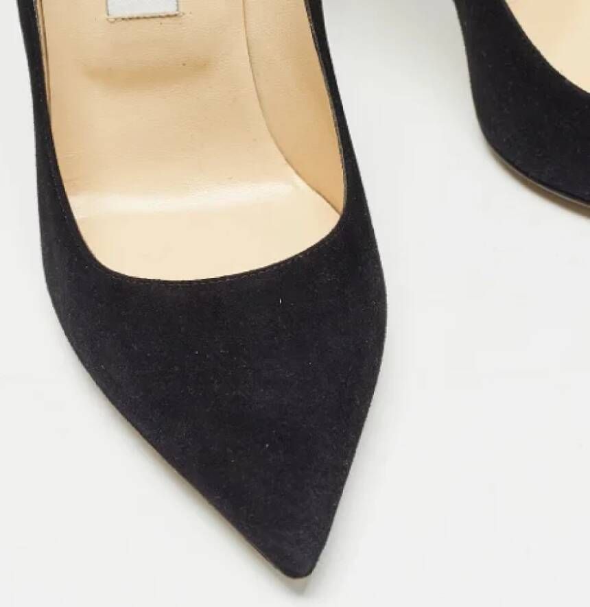 Jimmy Choo Pre-owned Suede heels Black Dames