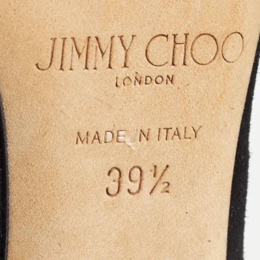 Jimmy Choo Pre-owned Suede heels Black Dames