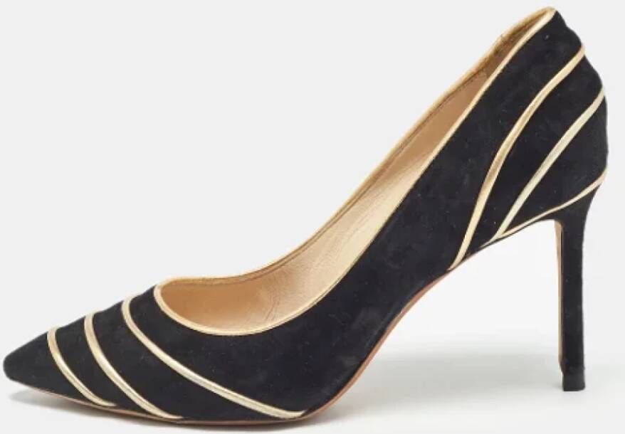 Jimmy Choo Pre-owned Suede heels Black Dames