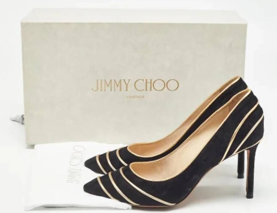 Jimmy Choo Pre-owned Suede heels Black Dames