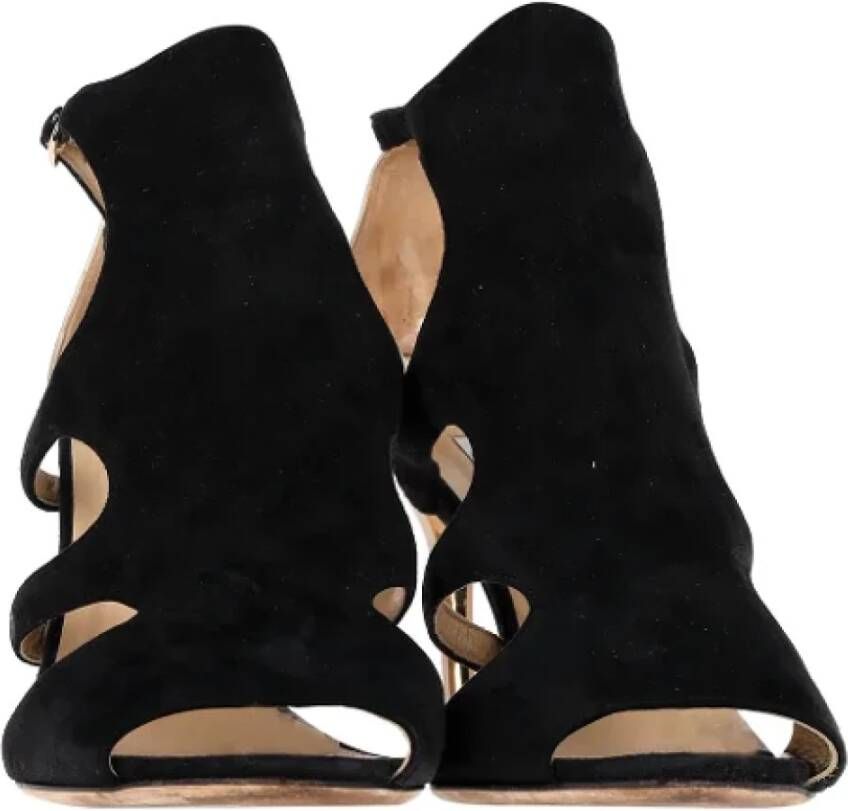 Jimmy Choo Pre-owned Suede heels Black Dames