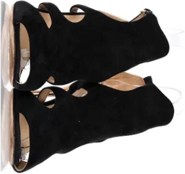 Jimmy Choo Pre-owned Suede heels Black Dames