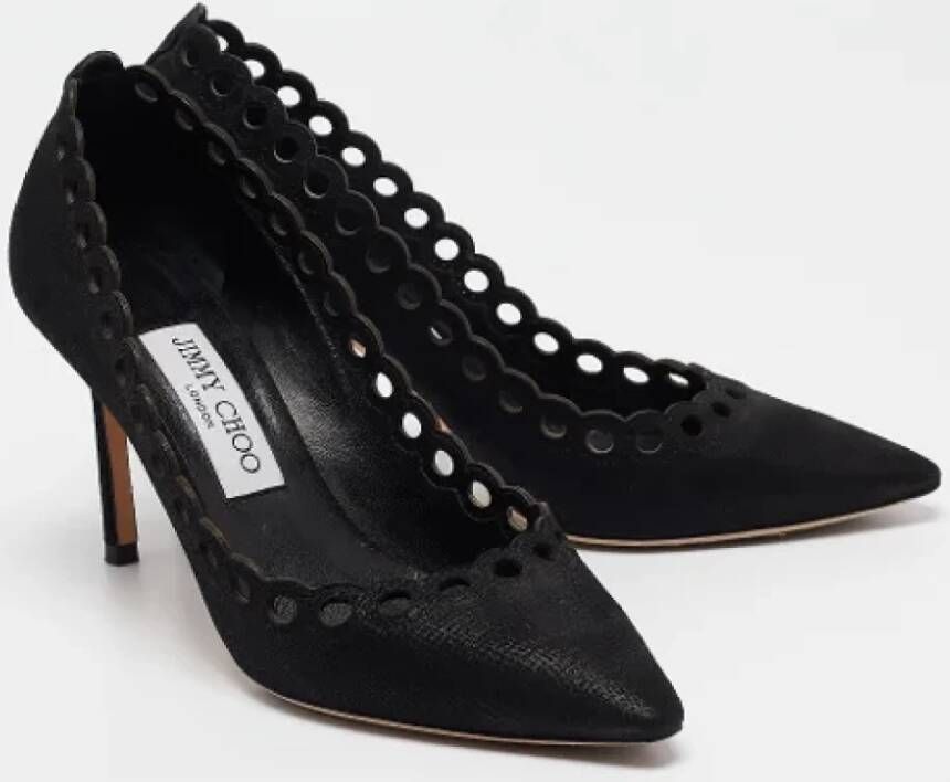 Jimmy Choo Pre-owned Suede heels Black Dames