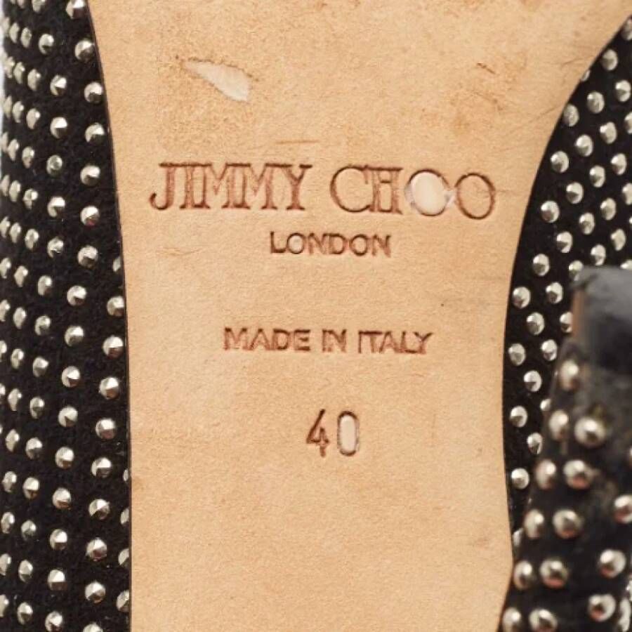 Jimmy Choo Pre-owned Suede heels Black Dames