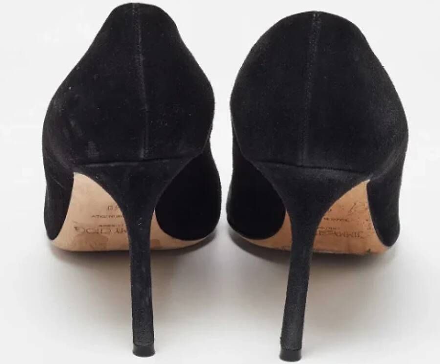 Jimmy Choo Pre-owned Suede heels Black Dames